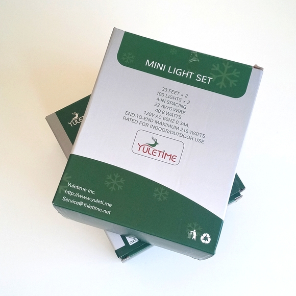 2 Sets of Orange Incandescent String Mini Light Sets Indoor / Outdoor 400 Lights - Picture 6 of 16